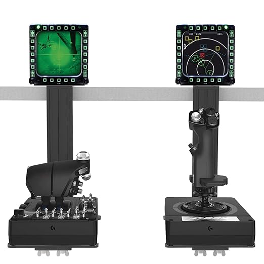 Hikig 2 Set Desk Mount for Flight Sim Game Joystick, Throttle and HOTAS Systems - Compatible With Logitech X56, X52, X52 Pro, Thrustmaster T-Flight HOTAS, T.16000M, TCA