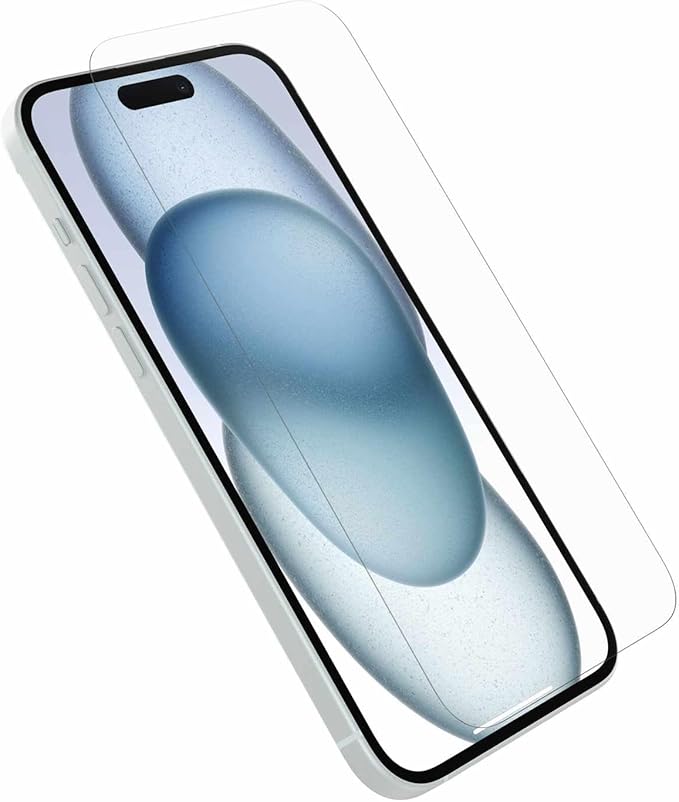 OtterBox iPhone 15 Glass Screen Protector, Flawless Touch Response, Fingerprint Resistant, Easy Installation
