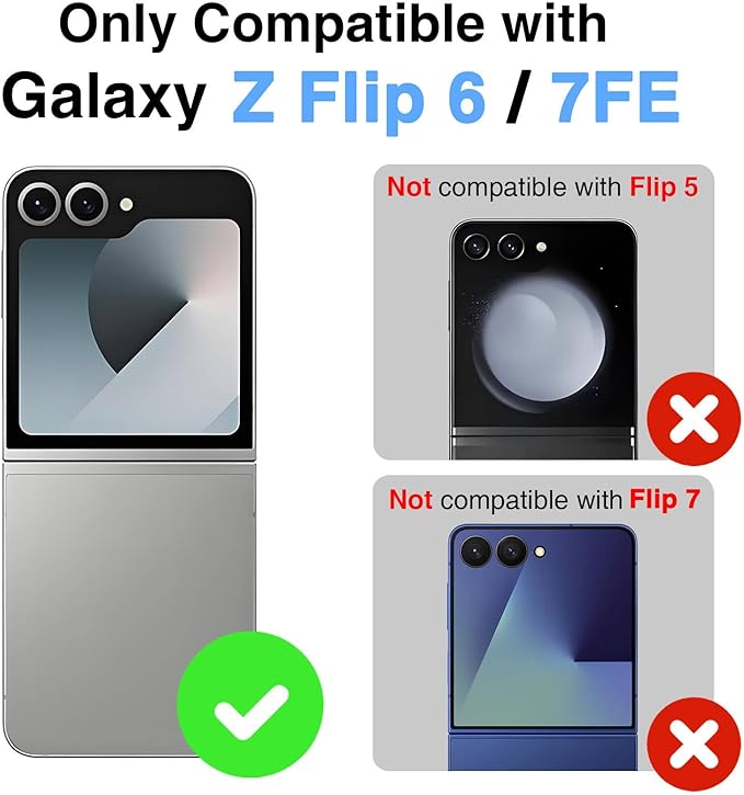 STORMTAL for Samsung Galaxy Z Flip 6 Case/Z Flip 7 FE Case, Hinge Protection, Built-in Screen Protector, Wireless Charging, Slim Rugged Phone Protective Case for Galaxy Z Flip 6 Silver