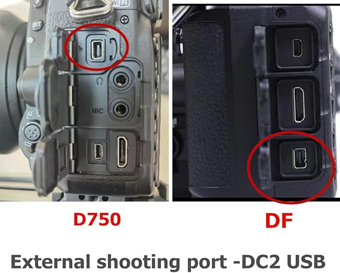 for Nikon Cable Release (MC-DC2) D750 D7200 Z6 Z7 Z7II Remote Camera Small Shutter Release Remote Control Wired Remote Photo Accessory D7500 D3300 D600 D90 D3200D7000 (RC301-DC2 NK 196.8in/5m)