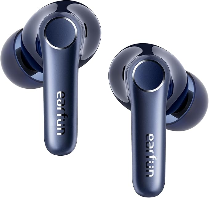 EarFun Air Pro 4 Adaptive Hybrid Noise Canceling Wireless Earbuds, Qualcomm Snapdragon Sound, aptX Lossless, 6 Mics AI CVC 8.0 Call, LDAC Hi-Res Audio, 52H Playtime, Bluetooth 5.4 (Royal Blue)