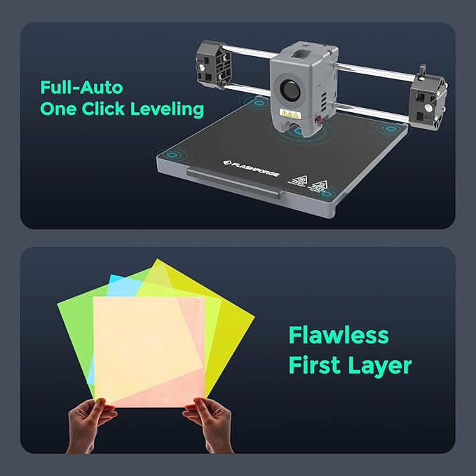 FLASHFORGE Adventurer 5M Pro 3D Printer with 1 Click Auto Printing System, 600mm/s High-Speed, Quick Detachable 280°C Nozzle, Core XY All-Metal Structure, Multi-Functional 220x220x220mm 3D Printer