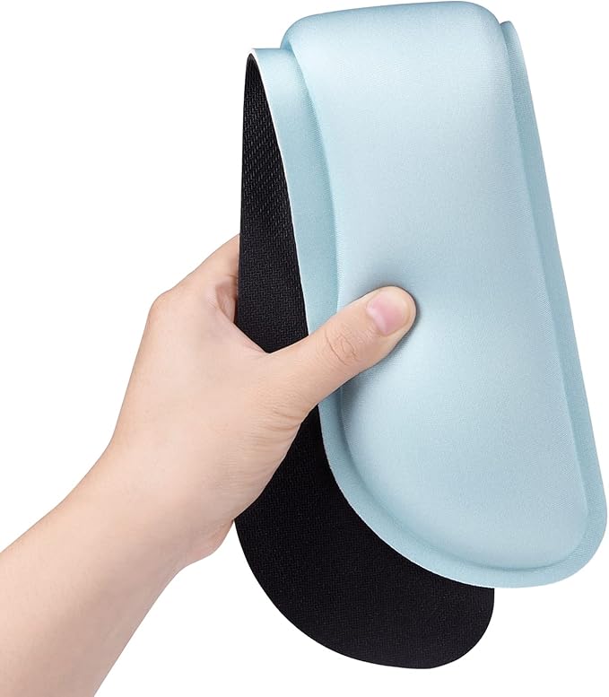 Dapesuom Enlarge Keyboard Wrist Rest, Memory Foam Wrist Cushion for Desk Mats Support, Cute Typing Pain Relief Keyboard Mouse Pad Rests Set with Non-Slip Base for Gaming Laptop Office, Sky Blue