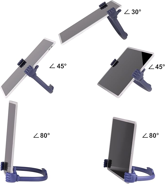 Honsky Thumbs Up Tablet Stand,Portable Monitor Stand Holder for Desktop,Tablet Display Stands Holder, Stand for Desk Universal Cute,Blue Deep