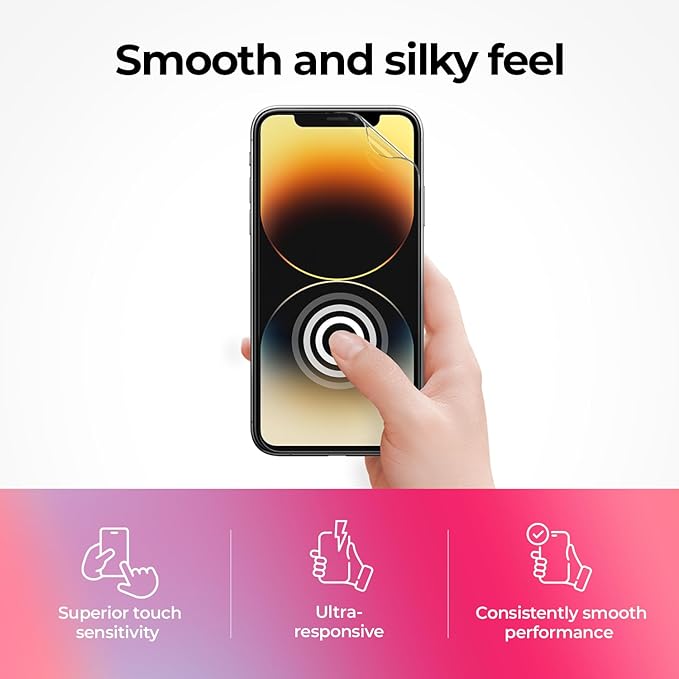 SIELO 2 Pack Matte Screen Protector, 9H Hardness Shatterproof & paper-feel PET Film, Anti-Glare & Anti-Fingerprint Case Friendly Screen Protector Film.