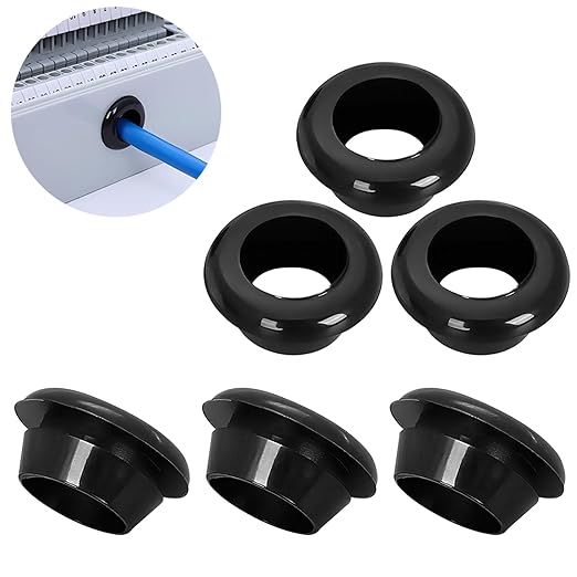 Qrity 20 PCS Rubber Grommets Cable Railing, Car Grommet, Cable Railing Protective Sleeves for Metal Posts, ID 8mm Mount Dia 10mm