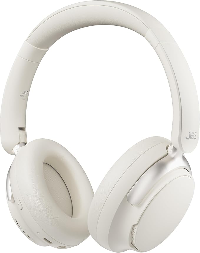 Active Noise Cancelling Headphones,Wireless Headphone with Transparent Mode,Hi-Res Audio,Deep Bass,160H Playtime,Foldable Storage Over Ear Bluetooth Headset for Daily Use/Gaming/Work/Travel-Beige