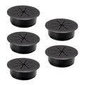 5 Pcs Desk Grommet 2-1/16" / 53 mm, Desk Hole Cover for Cables Black, Cable Grommet ABS Plastic, Desk Hole Grommet for Home & Office Pc, Detachable Cable Cord Organizer