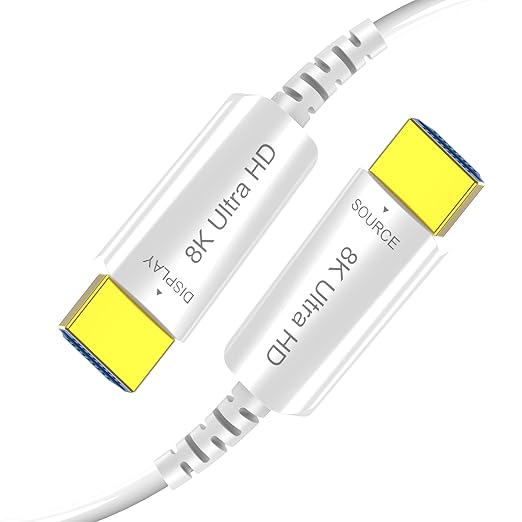 8K Fiber Optic HDMI Cable 6 FT, 8K@60Hz 4K@240Hz, Thin Extra Long HDMI Cable 48Gbps Ultra High Speed, Dynamic HDR, eARC, HDCP 2.2&2.3, 3D, Compatible for PS4/5/Xbox/TV/Laptop/Monitor