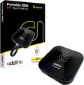 Addlink P30 1TB Magnetic Portable SSD, USB4 4000MB/s Compatible with Thunderbolt 4, ProRes 4K 120fps, PS5/PS4, MagSafe, Aluminum, for iPhone, PC, Mac, Android