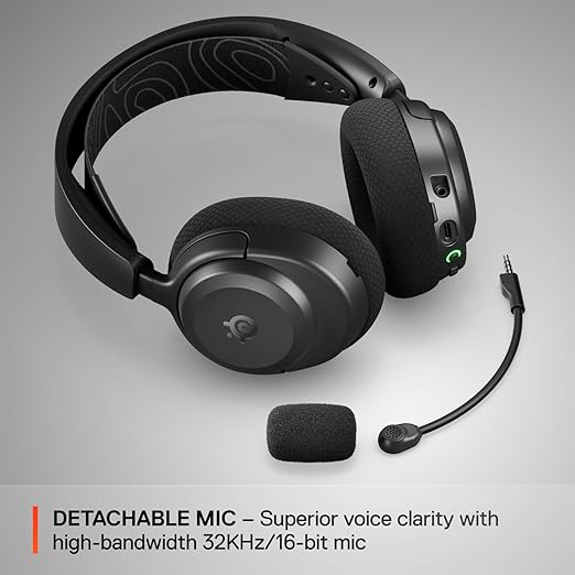 SteelSeries Arctis Nova 3X Wireless Multi-Platform Gaming Headset — Mobile App Control — 40 HR Battery — Neodymium Magnetic Drivers — 2.4GHz/Bluetooth — Xbox, PS5, PC, Switch, Mobile — Black