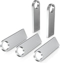 ABLAZE 16GB Flash Drive 5 Pack, Metal USB 2.0 Thumb Drives with Keychains USB Stick Pendrive (Sliver)