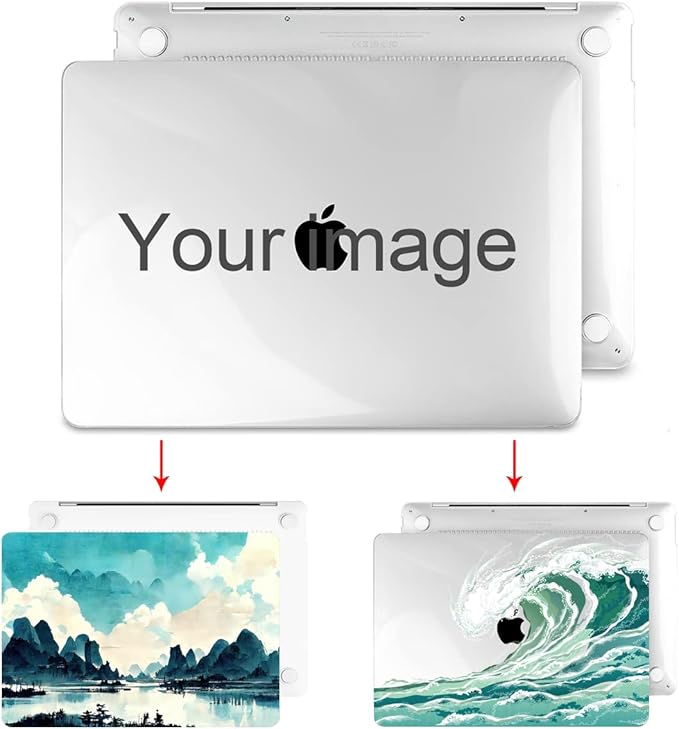 Batianda Customizable Case for M1 MacBook Air 13 Inch Model A2337 A2179 A1932 2021 2020 2019 Release,3D Painted Hard Shell with Keyboard Cover & Screen Protector