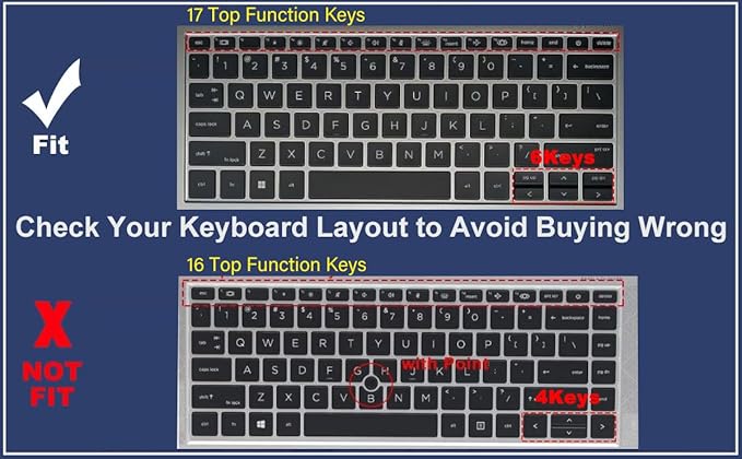Keyboard Cover for HP EliteBook 840 G9 G10 G11 14 inch, EliteBook 830 835 840 1040 G9 G10 13.3 14 inch Laptop Accessories Keyboard Protective Skin (Not fit 840 845 1040 G8 G7 G6 G5 G4 G3)-Clear
