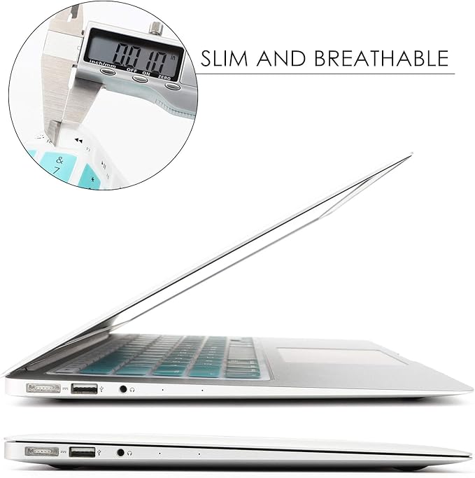 Allinside Green Ombre Keyboard Cover Skin for MacBook Pro 13" 15" 17" (2015 or Older Version), MacBook Air 13" A1369/A1466, Older iMac Wireless Keyboard MC184LL/B