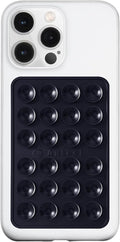 Anteel MAX Silicone Suction Phone Case Adhesive Mount, Upgraded Super Strong Grip, Durable, Easy to Use, Hands-Free Sticky Phone Holder for Selfies, Tiktok Videos, 2.56"x3.94" (Black)