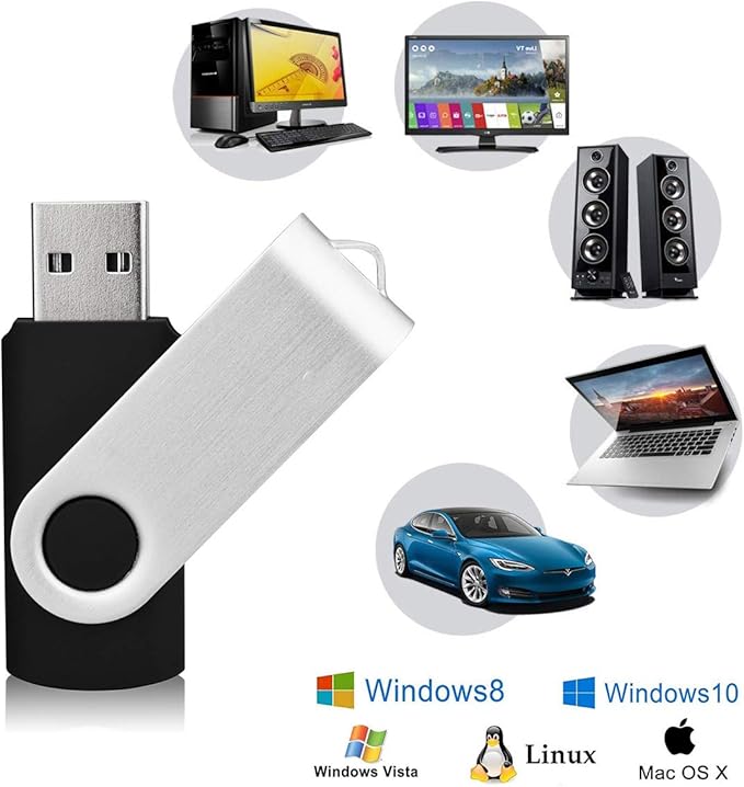 Flash Drive, 8 GB USB Flash Drive Pack Thumb Drive KEXIN 8GB Flash Drive Jump Drive Bulk USB Flash Drive for Data Storage, (10 Pack, Multi-Color)