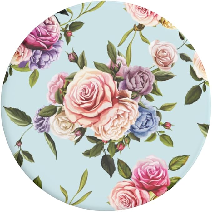 PopSockets Phone Grip with Expanding Kickstand, Adhesive Grip - Retro Wild Rose