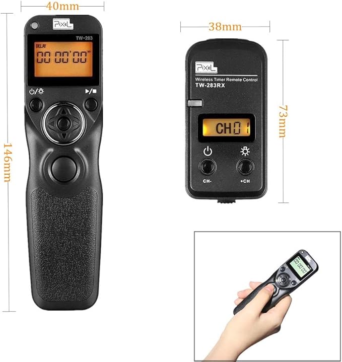 Pixel TW283-UC1 Wireless Remote Trigger Wireless Trigger Wire Trigger Timer Intervalometer Compatible with Olympus E-M1 E-M5-II E-M10-II Pen-F EPL8 EPL7 EPL6 EPL5 EPL3 EPL2 EP5 E600 E620 590UZ 810UZ