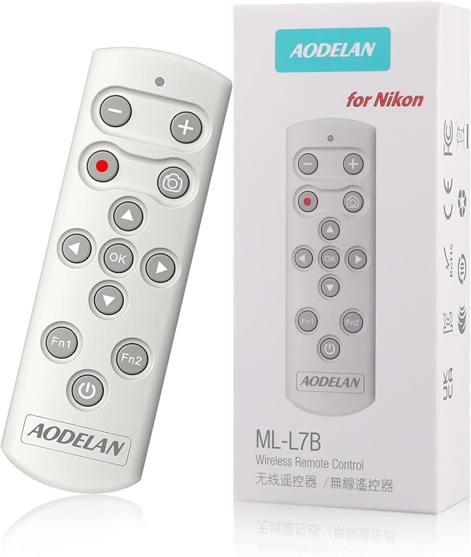 AODELAN Camera Remote Control Wireless Shutter Release for Nikon COOLPIX P1000 P950 B600 A1000 Z50 Z30 Z fc Z6 II Z7 II,Replaces Nikon ML-L7