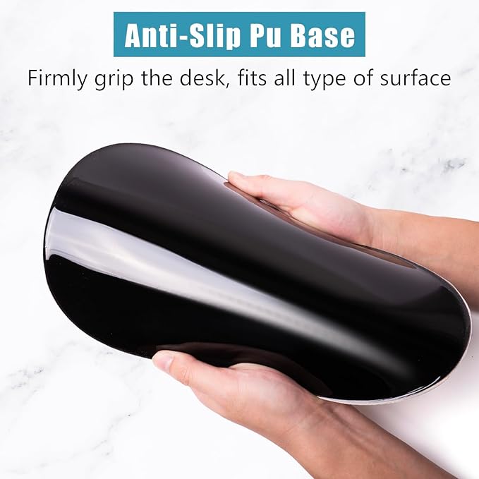 Mouse Pad, Ergonomic Mouse Pad with Wrist Rest Support and Non-Slip PU Base, Cute Mousepad for Pain Relief, Office & Home, Computer, Japanese Plum Blossoms