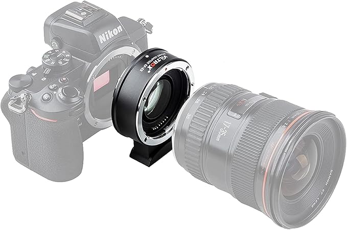 VILTROX EF-Z2 Auto Focus Lens Adapter 0.71x Reducer Speedbooster Lens Converter Compatible with Canon EF Mount Lens to Nikon Z Mount Mirrorless Cameras Z5 Z6 Z6II Z7 Z7II Z50 Zfc