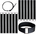 12 inch Reusable Fastening Cable Straps - Hook and Loop Fixing Straps - 12 Pack
