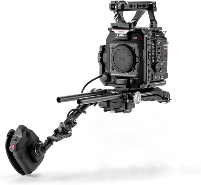 Tilta Camera Cage Pro Kit V-Mount for Canon C400 | Includes Cage, Battery Plate, Shoulder Baseplate, Right Side Arm & More | Arri Rosette, NATO Rail, 3/8"-16 & 1/4"-20