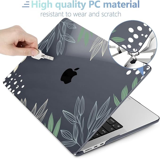 MEEgoodo Case for MacBook Air M4/M3/M2 13.6 inch 2025 2024 2022, Fit Model A3240 A3113 A2681, Compatible with MacBook Air 13 inch, Laptop Hard Shell Case with Keyboard Cover, Drawn Blackboard