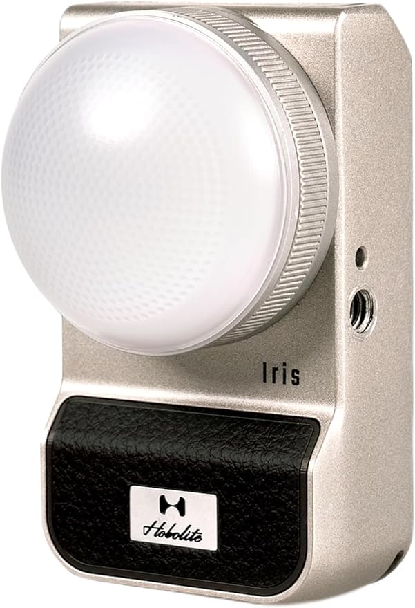 Iris Portable LED Photography Light Standard Kit with LCD Display, App Control, Adjustable Lens, CRI/TLCI 96+, 2700-6500K, Bi-Color Camera Light for Content Creators, 5W, Black