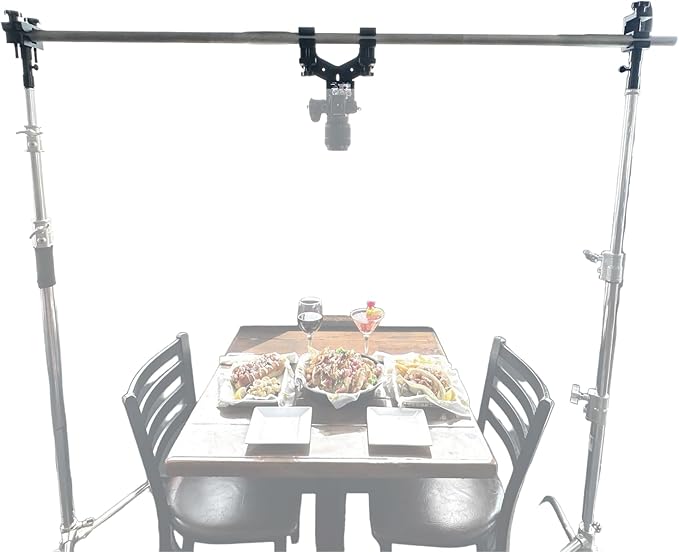 Glide Gear OH 75 Overhead Mount – DSLR, Smartphone – 6ft Adjustable Pole, Top-Down Rig, 15lb Capacity, Aluminum Build