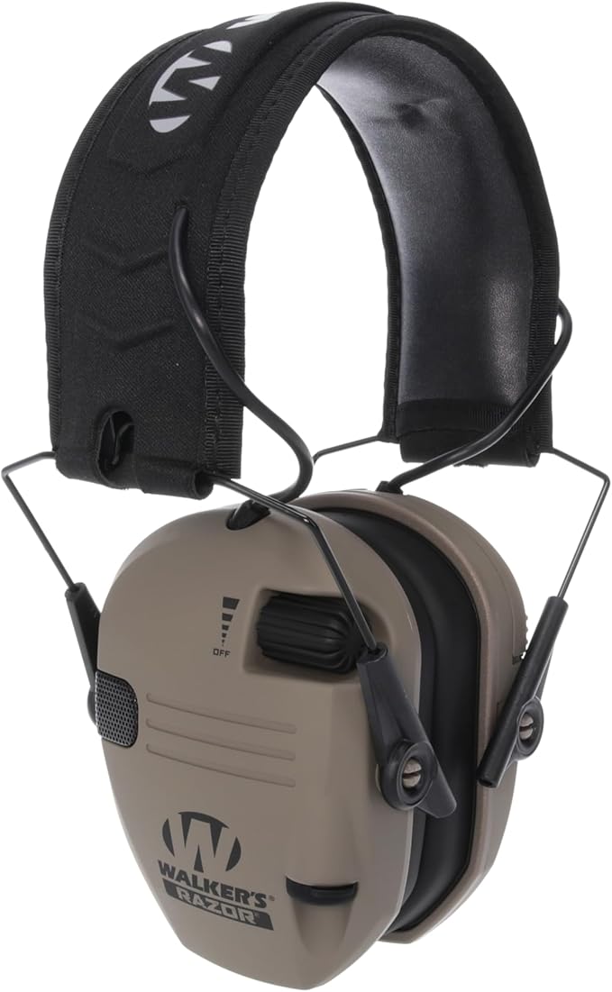 Walker's Razor Slim Ultra Low Profile Compact Design Adjustable Range Shooting Hunting Hearing Protection Electronic Earmuffs