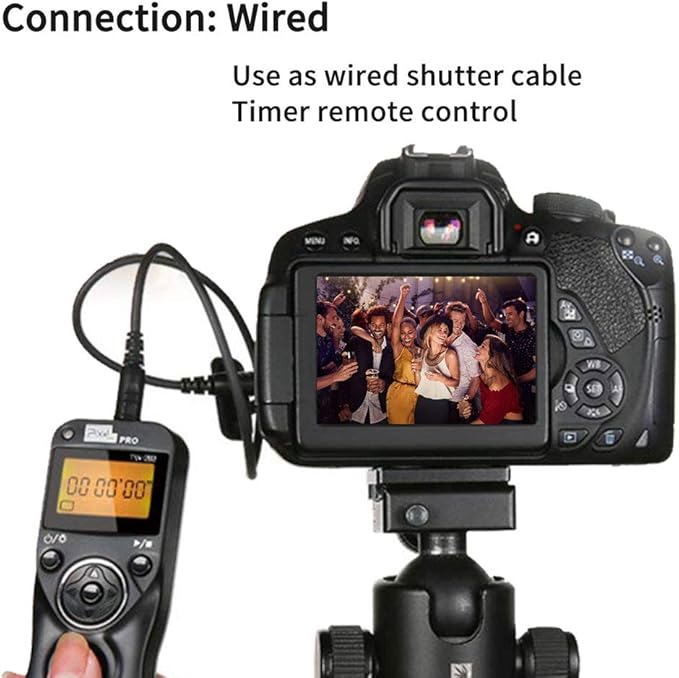 Pixel TW-283 E3 Wireless Shutter Release Remote Control Compatible for Canon Eos R6 R8 RP XT XTi XS XSi T1i T2i T3 T3i T4i T5 T5i T6i T7i T8i 1300D 1100D 1000D 550D 500D 450D 400D 350D 300D 90D