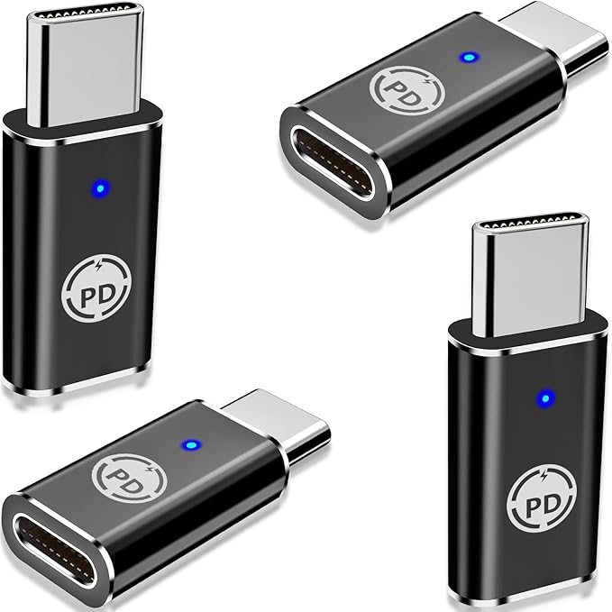 【Apple MFi Certified】Lightning to USB-C Adapter, Stuffcool 4Pack Lightning Female to Type-C Male Digital Converter Type-C Fast Charge Connector for iPhone 17/17 Air/17 Pro/17 Pro Max/16/16 Pro/15/iPad