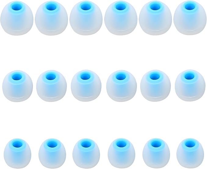 Earbud Replacement Tips Silicone Earbud Tips Ear Tips Fit Most in-Ear Earbuds(Inner Hole 3.8mm -5.1mm) Headphone Earbud Rubber Tips9 Pairs S M L