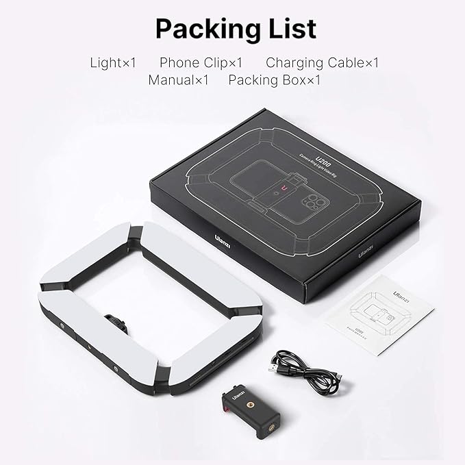 ULANZI U200 Smartphone Video Rig - Control LED Ring Light, YouTube & Vlogging Filmmaking Stabilizer