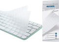Keyboard Cover for New M4 iMac Magic Keyboard(Europe Layout, 7 Shape Enter Key) Model A3118/A2449, Touch ID Version w/o Numeric Key - Ultra Thin, Protective and Clear Protector Skin
