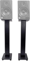Rockville Pair RHTSB 36 Inch Bookshelf Speaker Stands, High-Performance Wood, Cable Management, Dual Platform Sizes, for Home Theater and Studio Monitors