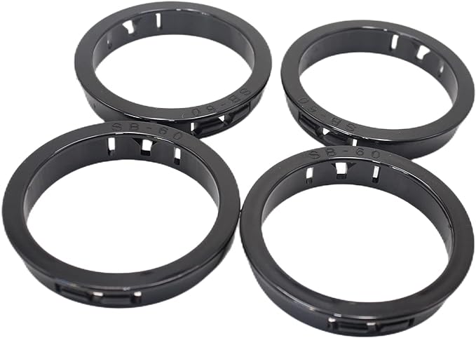 2-3/8"(60mm) Black Snap-in Knockout Insulating Bushing Grommets, Plastic Cable Hole Grommets for Wiring, Round Nylon Snap in Locking Electrical Wire Cord Hose & Tubing Bushings Grommets, 4pcs