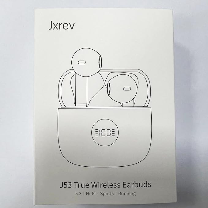 Wireless Earbuds, Bluetooth Ear Buds LED Power Display Headphones Bass Stereo, Bluetooth Earbuds in-Ear Noise Cancelling Mic, 40H Playback Mini Case IP7 Waterproof Sports Earphones for Android iOS