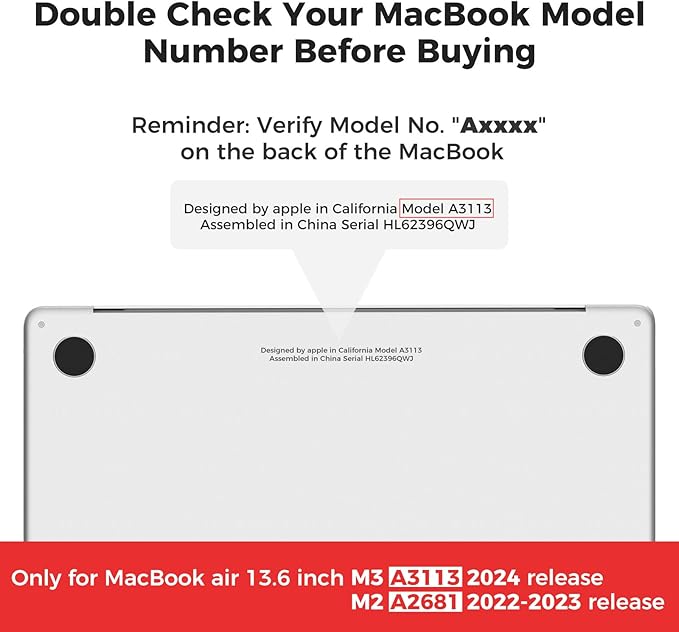 iCasso for MacBook Air 13 inch Case 2025 2024-2022 Release M4 A3240 M3 A3113 A2681 M2 with Liquid Retina Display, Hard Plastic Shell for Mac Air 13.6, TPU Keyboard Cover&Screen Protector, Morandi