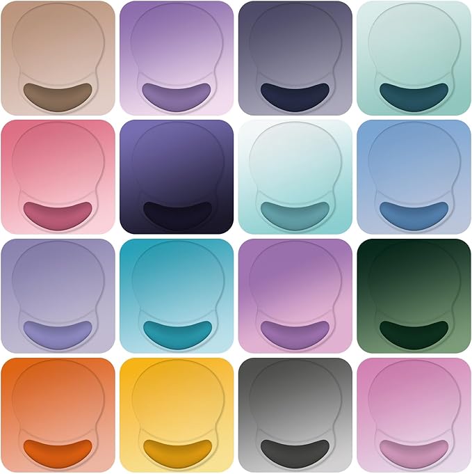 ITNRSIIET Ergonomic Mouse Pad with Comfort Gel Wrist Rest, Non-Slip PU Base, Smooth Textured Surface, Reduces Hand Fatigue & Wrist Pain, 8.7 x 7.2 Inch for Office Gaming Home, Lavender Fade