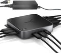 Brydge Stone CORE Powered Charging Docking Station – 10 Ports, 100W PD, Dual Monitor Docking Station, 4K60Hz, 8K HDMI, SD 4.0, USB-A & USB-C, Ethernet – Windows & MacOS Compatible Laptop