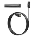 Adoreen Ultra-Thin Slim Digital Optical Audio Cable 12FT, Fiber Optic SPDIF Toslink Cord Gold-Plated High-Speed Flexible & Durable for TV Soundbar Home Theater Game Console PS4 Xbox Samsung +Ties