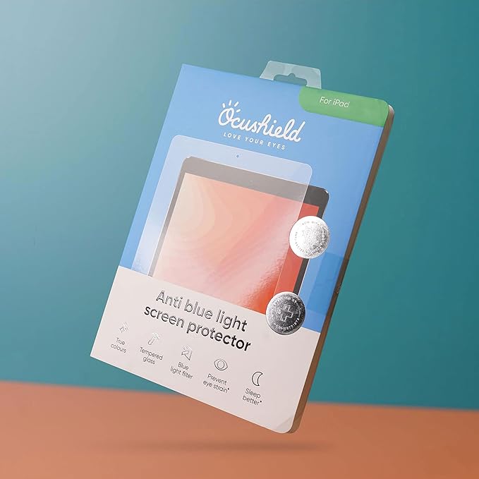 Ocushield Anti Blue Light Tempered Glass Screen Protector for Apple iPad Pro 11" (2018-2022) iPad Air 4/5 (10.9") - Blue Light Filter for iPad - Anti Glare - Protect Your Eyes & Improve Sleep