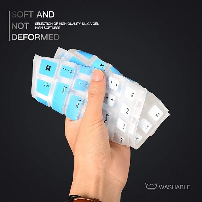 Keyboard Cover for Logitech MK295 MK370 MK270 K270 MK260 Keyboard, MK370 MK295 MK270 MK200 Keyboard Cover Skin Protector - Gradual Blue