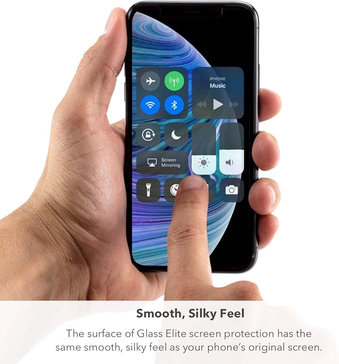 ZAGG InvisibleShield Glass Elite Screen Protector - Made for Apple iPhone 11 Pro Max and Xs Max- Case Friendly Screen - Impact & Scratch Protection (200103914)