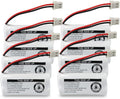 Kruta BT162342 BT262342 Cordless Phone Batteries Compatible with BT183342 BT283342 BT166342 BT266342 VTech CS6114 CS6419 CS6719 at&T EL52300 CL80111 Handset Telephone (Pack 8)