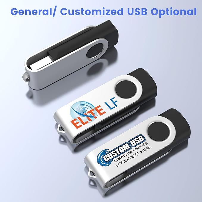 ABLAZE 4GB Flash Drives 500 Pack, USB 2.0 Thumb Drives Bulk Swivel Memory Stick Bulk USB 500 Pack Pendrives 4GB (Black)