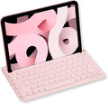Macally Bluetooth Keyboard for Tablet | Wireless Keyboard for iPad mini/Air/Mini, iPhone (Multi-Device, Built-in Stand, Rechargeable) Easy to Use and Cute Portable